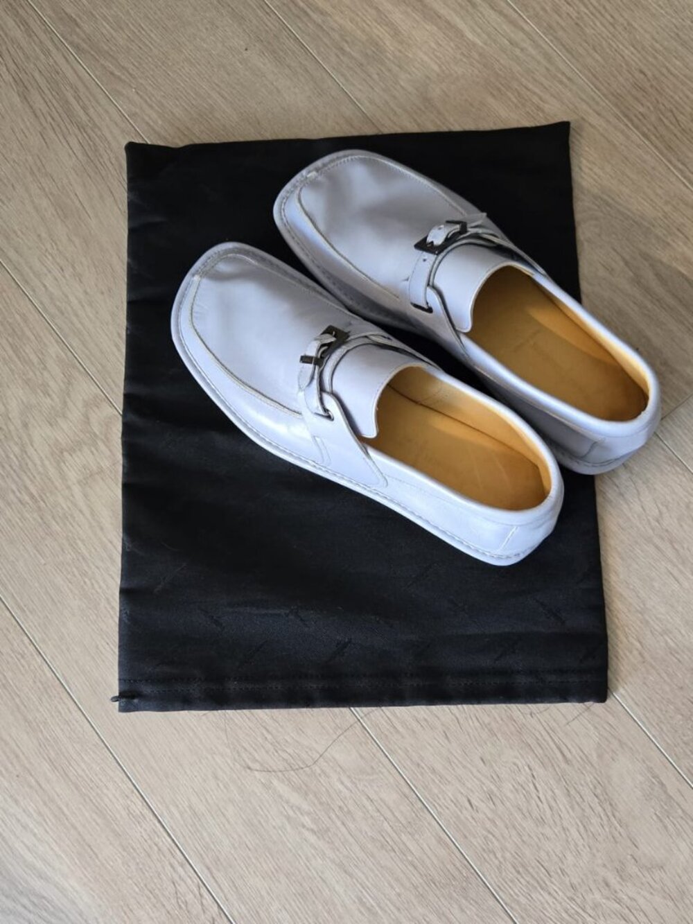 Cesare Pacciotti Relaxed loafers in softest ice blue leather size 38 W - Picture 10 of 11